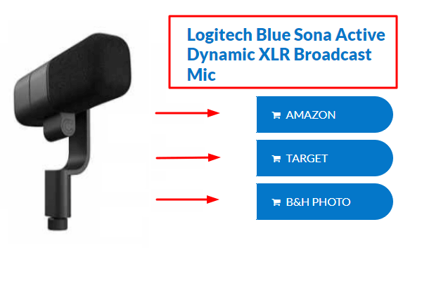 Logitech Blue Sona Active Dynamic XLR Broadcast Mic