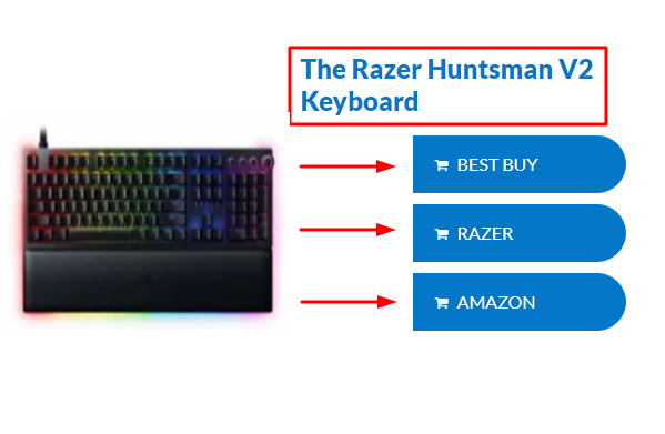 The Razer Huntsman V2 Keyboard