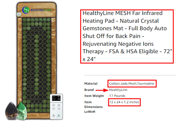 Healthyline Mesh Far Infrared Heating Pad