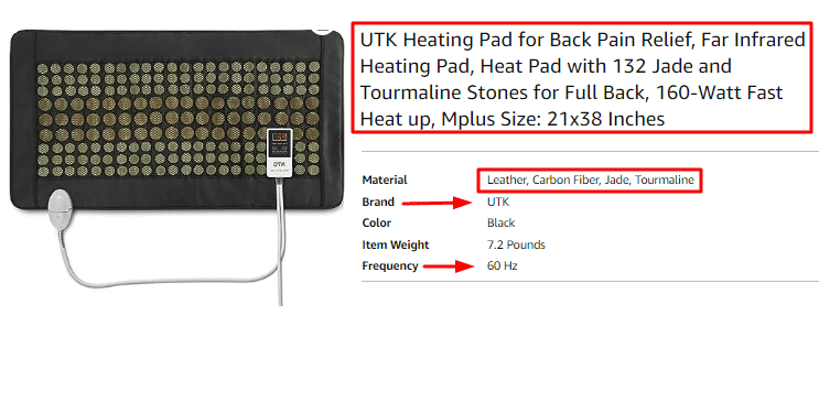 UTK Heating pad for Back pain relief